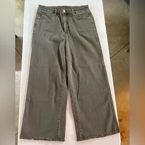 Judy Blue Olive Cropped Jeans Wide Leg